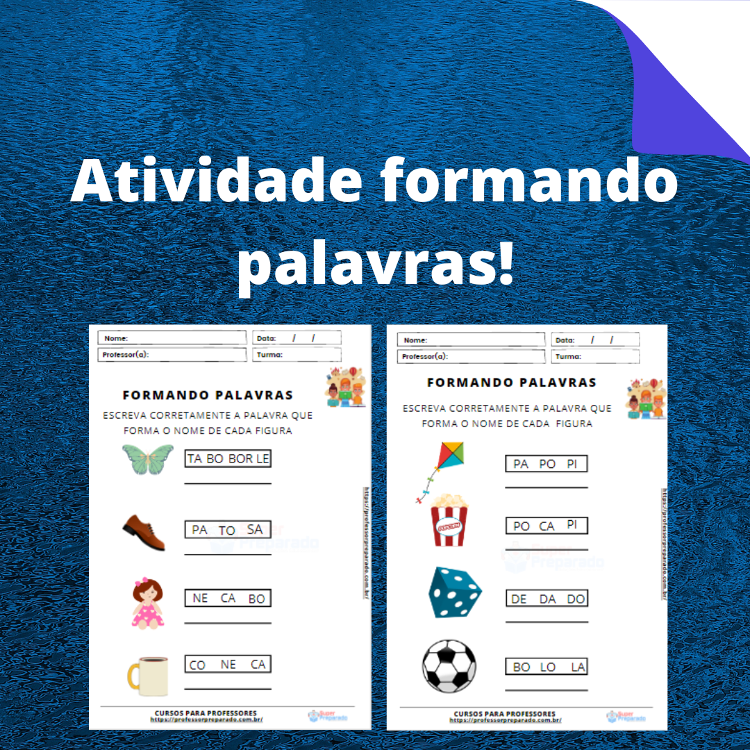 Atividade formando palavras - Professor Preparado