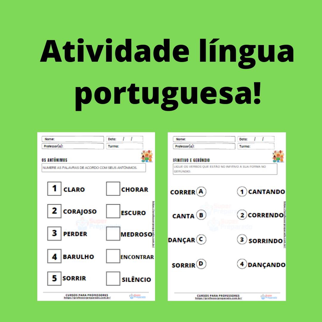 Atividade língua portuguesa - Professor Preparado